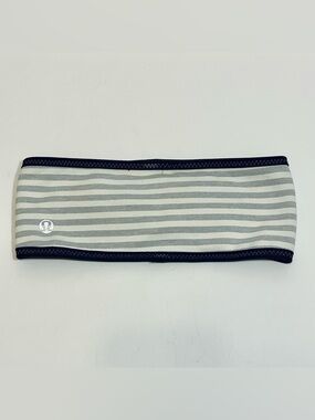 Lululemon Reversible Brisk Run Women’s Headband Navy, Gray & White OS